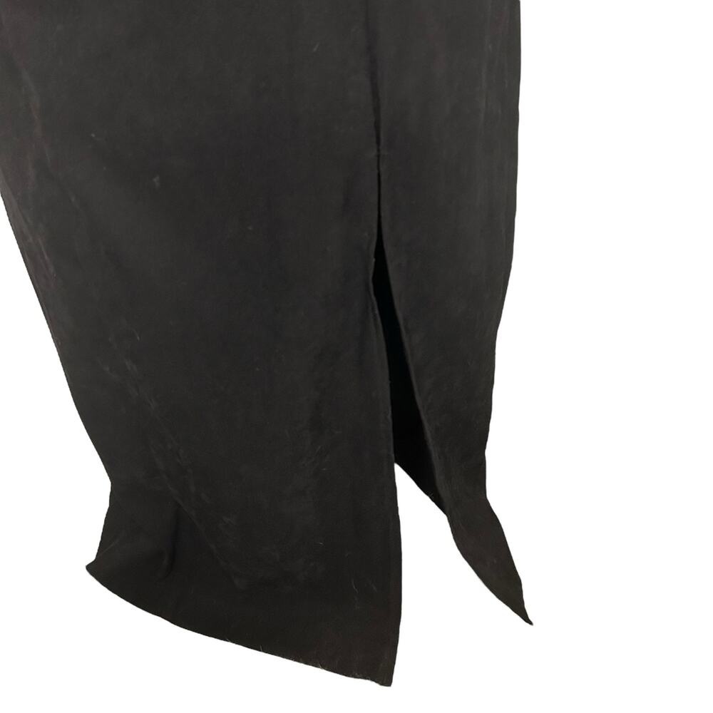 Vintage Black Velour Sleeveless Dress Size 10 - Picture 2 of 6